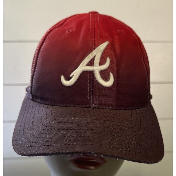 Vintage Atlanta Braves Puma Logo Athletic Ball Cap Hat Genuine Merch Adjustable - Picture 1 of 8